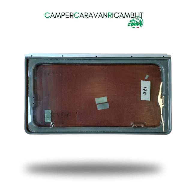 NRF Vetro Di Ricambio Per Finestra Camper Seitz 1000x500, Grigio, Doppio Vetro Con Accessori, Per S3 S4 S5