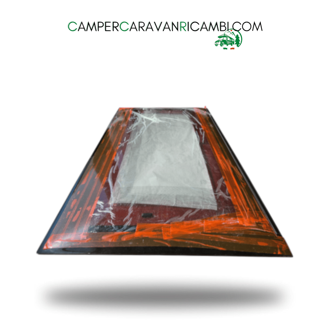 FINESTRA FRONTALE NERA IN PLEXIGLASS PER CARAVAN HOBBY DAL 2009 AL 2013 DELLA POLYASTIC (HOB 2412330009) - campercaravanricambi.com