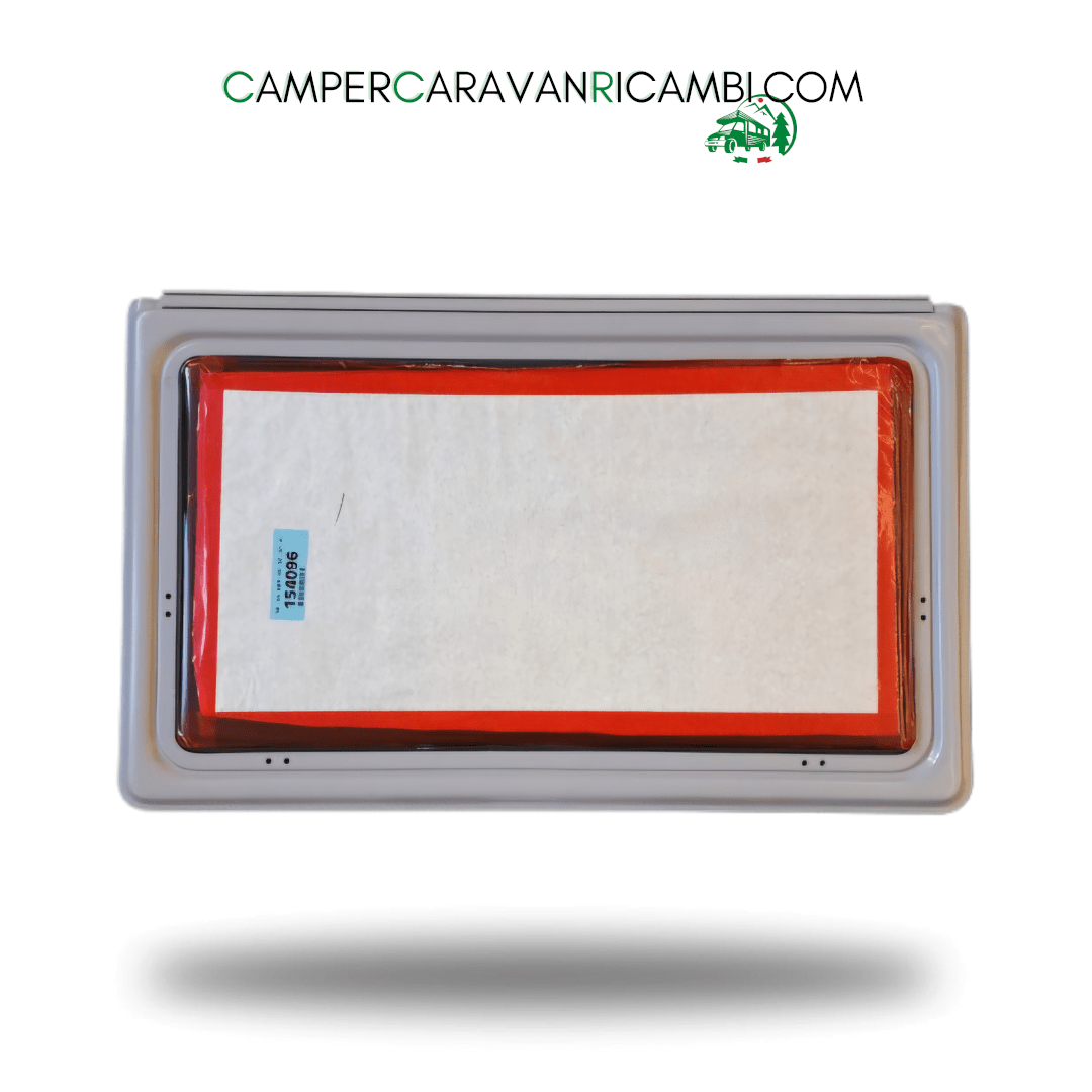 FINESTRA IN PLEXIGLASS CON BORDO GRIGIO CHIARO PER CAMPER/CARAVAN HOBBY FINE ANNI '90 (2412110096) - campercaravanricambi.com