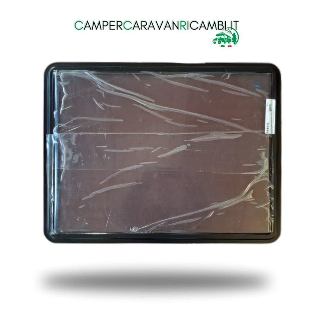 FINESTRA IN PLEXIGLASS NERA FISSA PER CAMPER E CARAVAN HOBBY FINE ANNI '90 (243010) - campercaravanricambi.com
