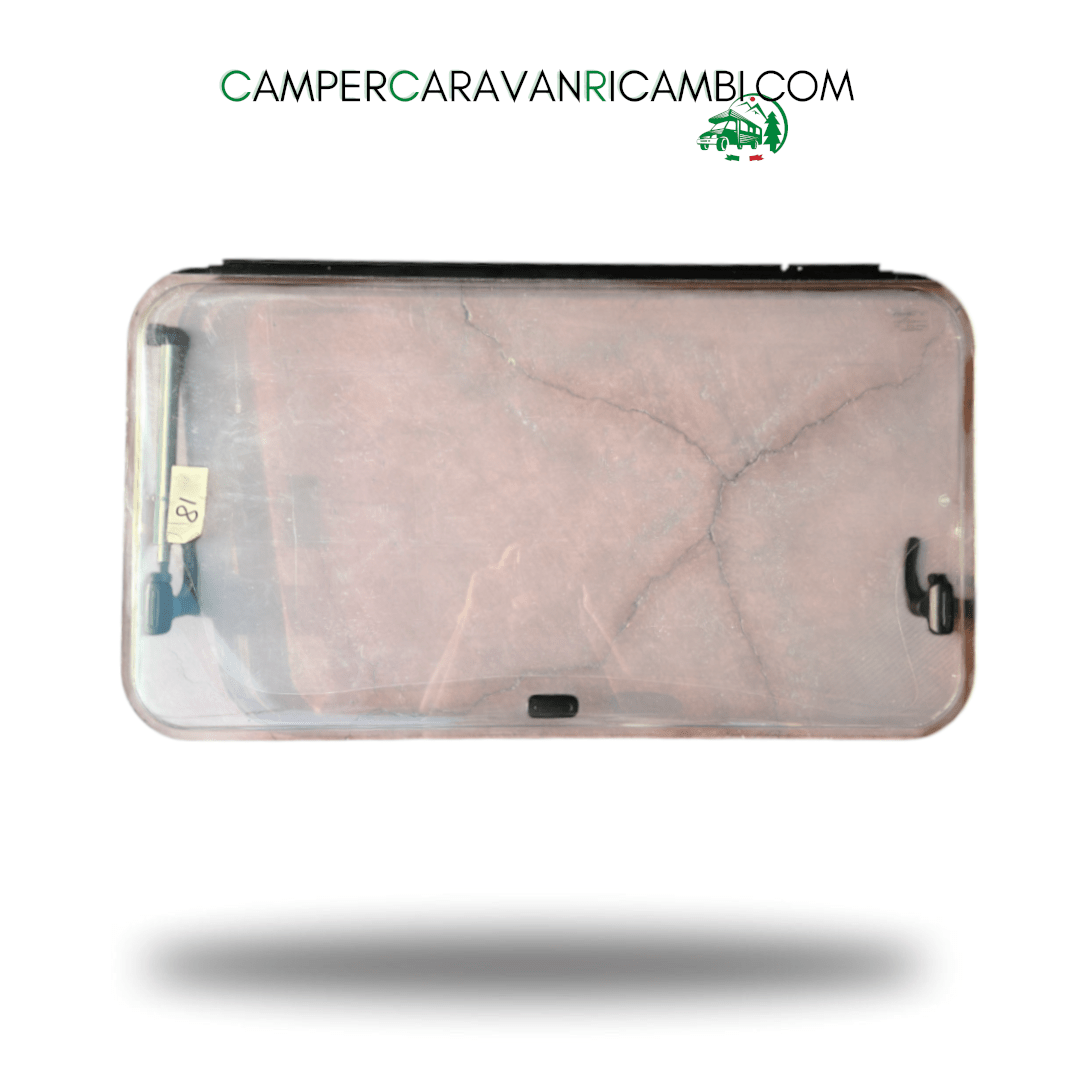 FINESTRA IN PLEXIGLASS S7 CON PROFILO AGGANCIO NERO E ANGOLI STONDATI DOMETIC SEITA - campercaravanricambi.com