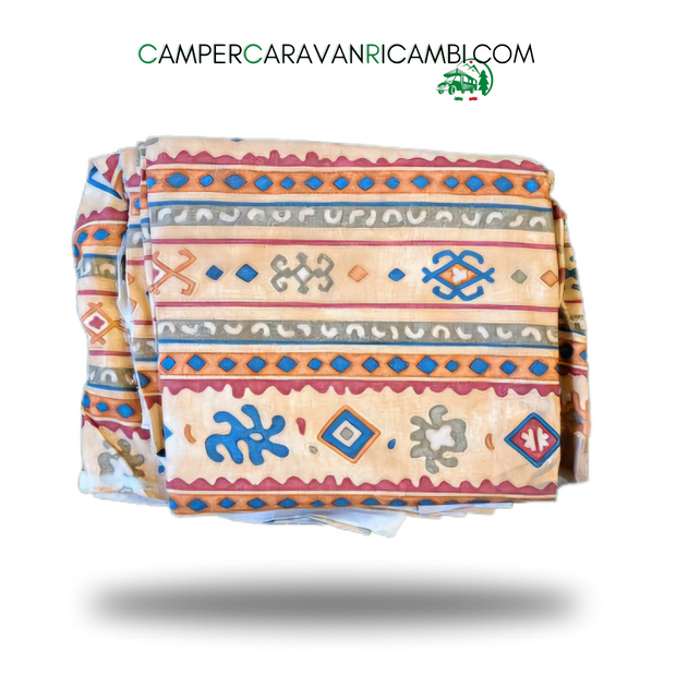 TESSUTO FANTASIA VARIANTE BULKAN 39 MARRONE PER CAMPER ARCA FINE ANNI '90. CONFEZIONE DA 6 MT (C809250)