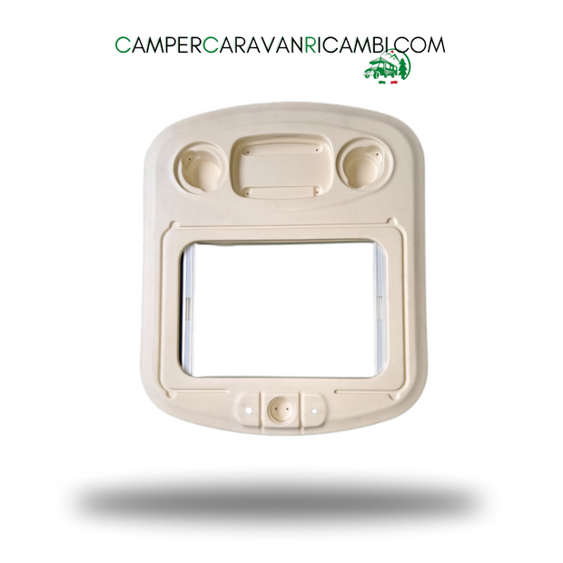 STAMPATA INTERNA IN PLASTICA COLOR AVORIO COMPLETA DI OSCURANTE E ZANZARIERA PLISSETTATI PER CAMPER LAIKA DAL 2001 AL 2006 (43464)