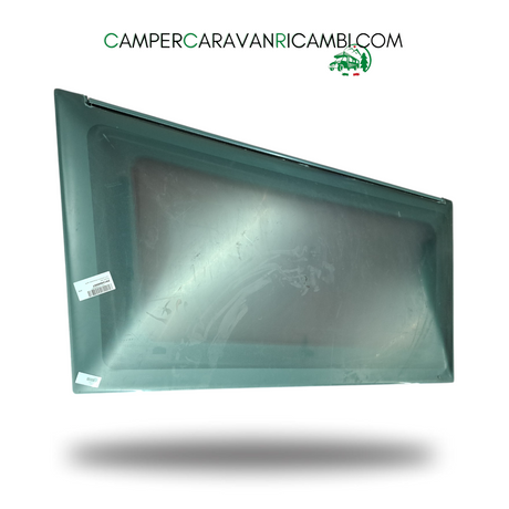 FINESTRA TRAPEZOIDALE IN PLEXIGLASS FRONTALE PER CARAVAN HOBBY DAL 2007 AL 2009 CON PISTONI PER APERTURA. MARCA PARAPRESS (24