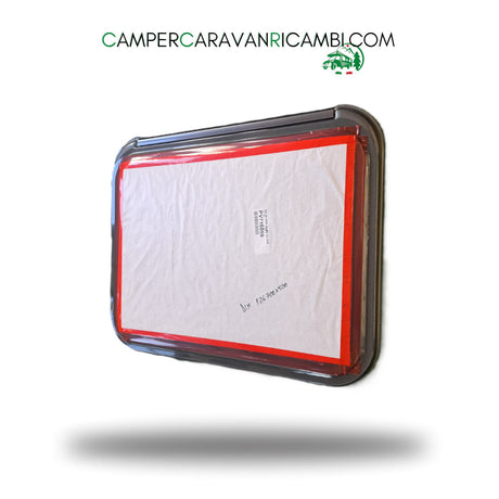 FINESTRA IN PLEXIGLASS CON SERIGRAFIA GRIGIA PER CAMPER/CARAVAN GRUPPO SEA/TRIGANO (F26700X500)