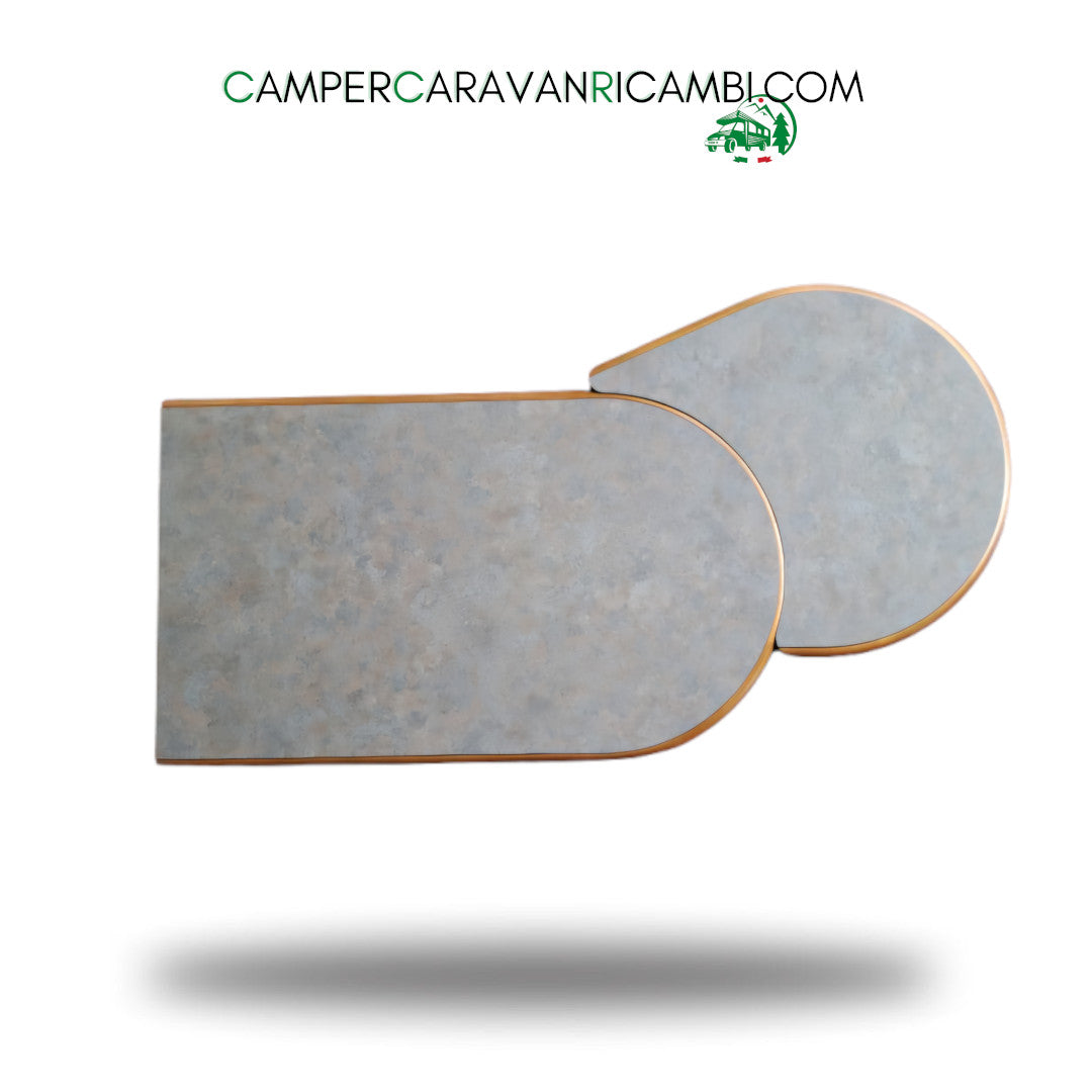 PIANO TAVOLO SAGOMATO CON PROLUNGA PER CAMPER RAPIDO MOD. 966M PRIMI ANNI 2000 (906RR62384AB)