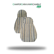 2 FODERE SEDILI CABINA FIAT DAL 2007 PER CAMPER CHAUSSON TESSUTO AZZARO (224332A) - campercaravanricambi.com