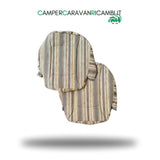 2 FODERE SEDILI CABINA FIAT DAL 2007 PER CAMPER CHAUSSON TESSUTO AZZARO (224332A) - campercaravanricambi.com