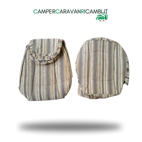 2 FODERE SEDILI CABINA FIAT DAL 2007 PER CAMPER CHAUSSON TESSUTO AZZARO (224332A) - campercaravanricambi.com