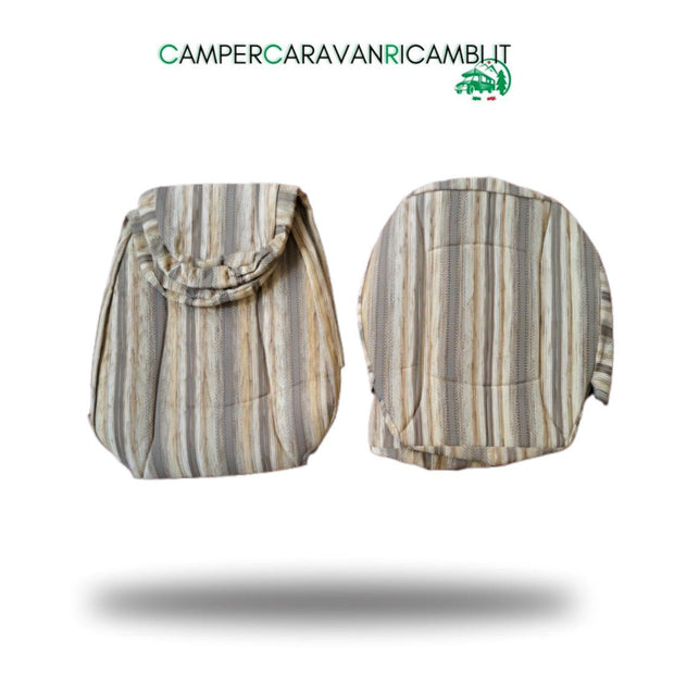 2 FODERE SEDILI CABINA FIAT DAL 2007 PER CAMPER CHAUSSON TESSUTO AZZARO (224332A) - campercaravanricambi.com