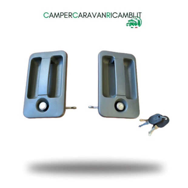 COPPIA MANIGLIE CON CHIAVE MODELLO 80/310B PER CABINA DUCATO/IVECO ANNI '90 (BACM050151) - campercaravanricambi.com