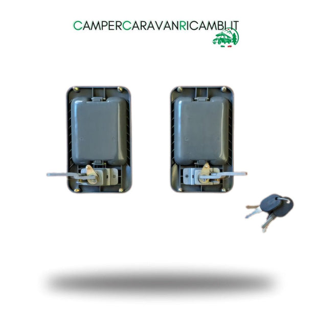 COPPIA MANIGLIE CON CHIAVE MODELLO 80/310B PER CABINA DUCATO/IVECO ANNI '90 (BACM050151) - campercaravanricambi.com