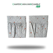 COPPIA TASCHE SAGOMATE SPECULARI IN TESSUTO GRIGIO PER CAMPER ARCA INIZI ANNI 2000 (TA - 00941) - campercaravanricambi.com