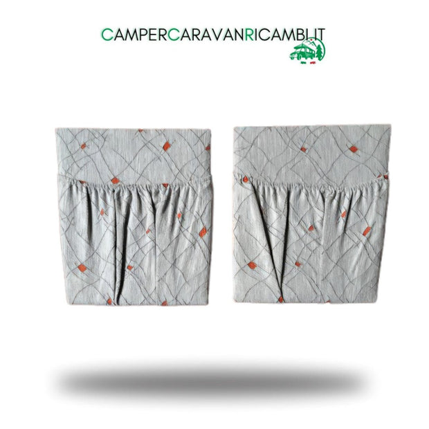 COPPIA TASCHE SAGOMATE SPECULARI IN TESSUTO GRIGIO PER CAMPER ARCA INIZI ANNI 2000 (TA - 00941) - campercaravanricambi.com