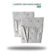 COPPIA TASCHE SAGOMATE SPECULARI IN TESSUTO GRIGIO PER CAMPER ARCA INIZI ANNI 2000 (TA - 00941) - campercaravanricambi.com