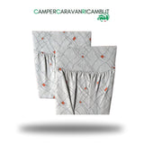 COPPIA TASCHE SAGOMATE SPECULARI IN TESSUTO GRIGIO PER CAMPER ARCA INIZI ANNI 2000 (TA - 00941) - campercaravanricambi.com