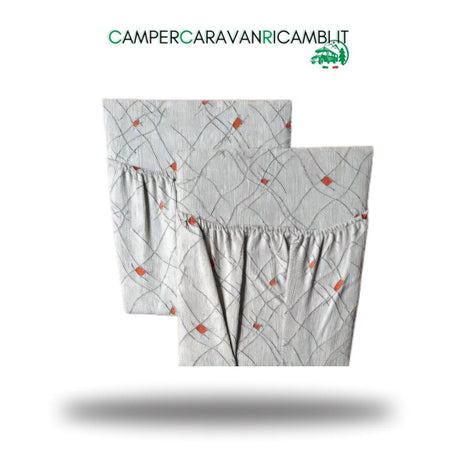 COPPIA TASCHE SAGOMATE SPECULARI IN TESSUTO GRIGIO PER CAMPER ARCA INIZI ANNI 2000 (TA - 00941) - campercaravanricambi.com