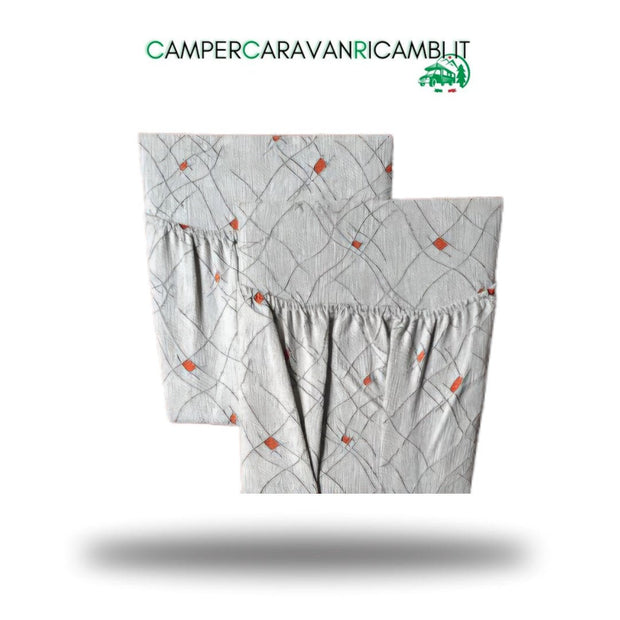 COPPIA TASCHE SAGOMATE SPECULARI IN TESSUTO GRIGIO PER CAMPER ARCA INIZI ANNI 2000 (TA - 00941) - campercaravanricambi.com