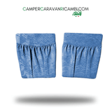 COPPIA TASCHE SAGOMATE SPECULARI TESSUTO BLU PER CAMPER ARCA PRIMI ANNI 2000 (TA - 00945) - campercaravanricambi.com
