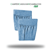 COPPIA TASCHE SAGOMATE SPECULARI TESSUTO BLU PER CAMPER ARCA PRIMI ANNI 2000 (TA - 00945) - campercaravanricambi.com