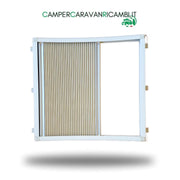 CORNICE INTERNA FINESTRA ANTERIORE CON OSCURANTE E ZANZARIERA PLISSETTATI PER CARAVAN HOBBY DAL 2016 AL 2025 (2423100016) - campercaravanricambi.com