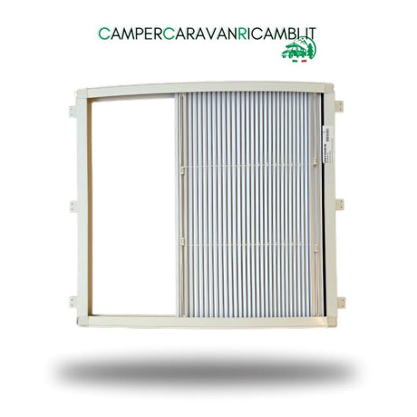 CORNICE INTERNA FINESTRA ANTERIORE CON OSCURANTE E ZANZARIERA PLISSETTATI PER CARAVAN HOBBY DAL 2016 AL 2025 (2423100016) - campercaravanricambi.com