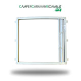 CORNICE INTERNA FINESTRA ANTERIORE CON OSCURANTE E ZANZARIERA PLISSETTATI PER CARAVAN HOBBY DAL 2016 AL 2025 (2423100016) - campercaravanricambi.com