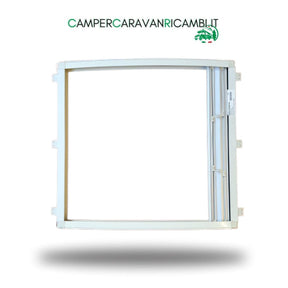 CORNICE INTERNA FINESTRA ANTERIORE CON OSCURANTE E ZANZARIERA PLISSETTATI PER CARAVAN HOBBY DAL 2016 AL 2025 (2423100016) - campercaravanricambi.com