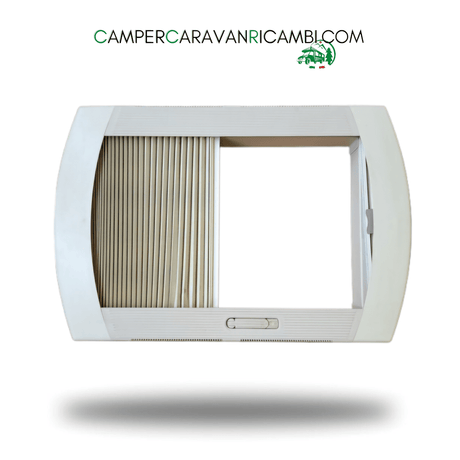 CORNICE INTERNA OBLÒ 70 X 50 CM CON OSCURANTE E ZANZARIERA PER CARAVAN HOBBY PRIMI ANNI 2000 - campercaravanricambi.com