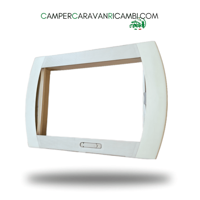 CORNICE INTERNA OBLÒ 70 X 50 CM CON OSCURANTE E ZANZARIERA PER CARAVAN HOBBY PRIMI ANNI 2000 - campercaravanricambi.com