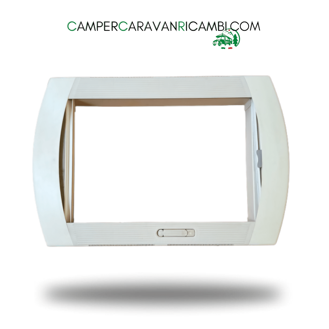 CORNICE INTERNA OBLÒ 70 X 50 CM CON OSCURANTE E ZANZARIERA PER CARAVAN HOBBY PRIMI ANNI 2000 - campercaravanricambi.com