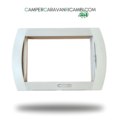CORNICE INTERNA OBLÒ 70 X 50 CM CON OSCURANTE E ZANZARIERA PER CARAVAN HOBBY PRIMI ANNI 2000 - campercaravanricambi.com