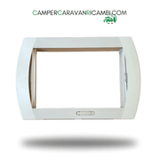 CORNICE INTERNA OBLÒ 70 X 50 CM CON OSCURANTE E ZANZARIERA PER CARAVAN HOBBY PRIMI ANNI 2000 - campercaravanricambi.com