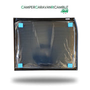 FINESTRA ANTERIORE IN PLEXIGLASS DI COLORE NERO PER CARAVAN HOBBY - campercaravanricambi.com