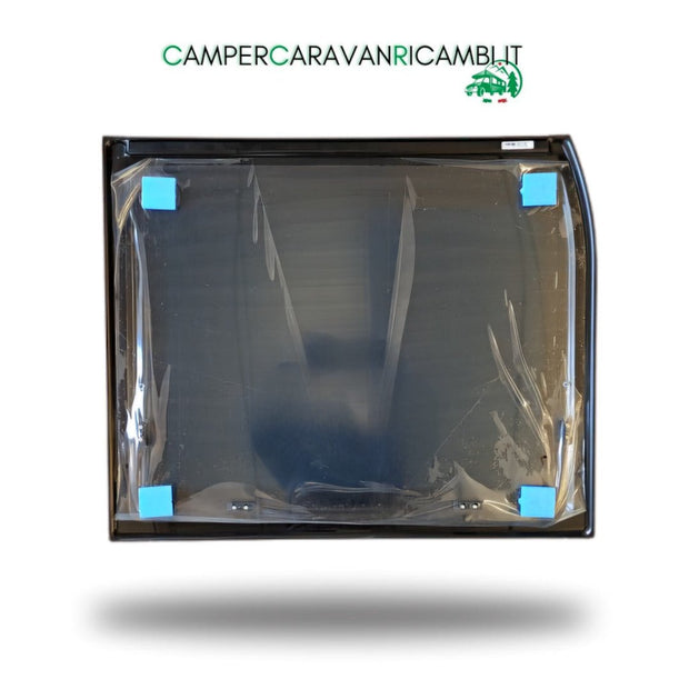 FINESTRA ANTERIORE IN PLEXIGLASS DI COLORE NERO PER CARAVAN HOBBY - campercaravanricambi.com