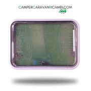 FINESTRA CON CORNICE IN PLEXIGLASS MODELLO DOMETIC S7 PER CAMPER HYMER FINE ANNI '90 / INIZIO 2000 - campercaravanricambi.com