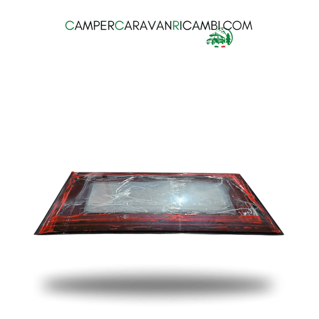 FINESTRA FRONTALE NERA IN PLEXIGLASS PER CARAVAN HOBBY DAL 2009 AL 2013 DELLA POLYASTIC (HOB 2412330009) - campercaravanricambi.com
