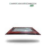 FINESTRA FRONTALE NERA IN PLEXIGLASS PER CARAVAN HOBBY DAL 2009 AL 2013 DELLA POLYASTIC (HOB 2412330009) - campercaravanricambi.com