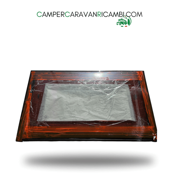 FINESTRA FRONTALE NERA IN PLEXIGLASS PER CARAVAN HOBBY DAL 2009 AL 2013 DELLA POLYASTIC (HOB 2412330009) - campercaravanricambi.com