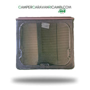 FINESTRA IN PLEXIGLASS COLOR VERDE CON PROFILO COLOR OTTONE PER CARAVAN ADRIA FINE ANNI '90 - campercaravanricambi.com