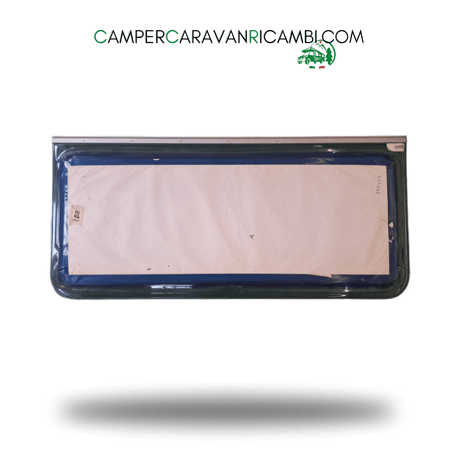 FINESTRA IN PLEXIGLASS COLORE AZZURRO CON CERNIERA ANODIZZATA PER CARAVAN ADRIA ANNI '80/'90 (8720102) - campercaravanricambi.com