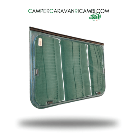 FINESTRA IN PLEXIGLASS COLORE AZZURRO CON CERNIERA NERA PER CARAVAN ADRIA FINE ANNI '80 / INIZIO '90 (FAB1000X650) - campercaravanricambi.com