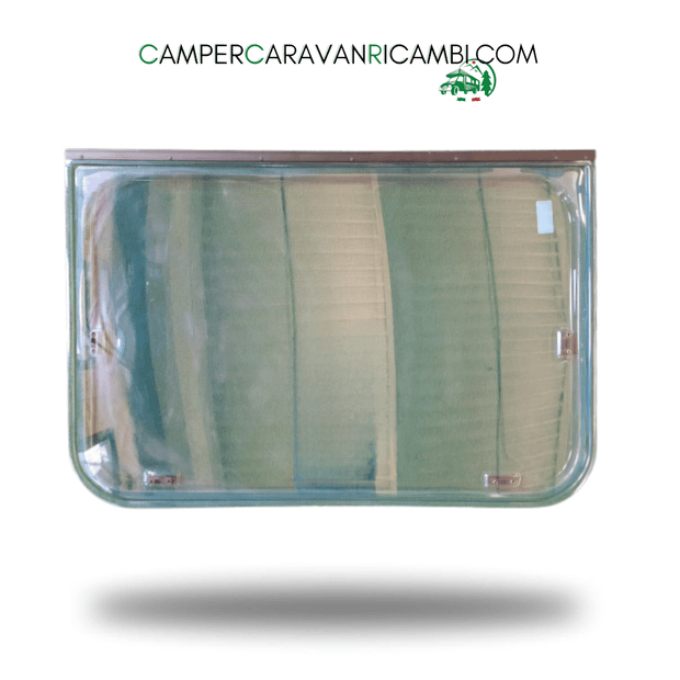 FINESTRA IN PLEXIGLASS COLORE AZZURRO CON CERNIERA NERA PER CARAVAN ADRIA FINE ANNI '80 / INIZIO '90 (FAB1000X650) - campercaravanricambi.com