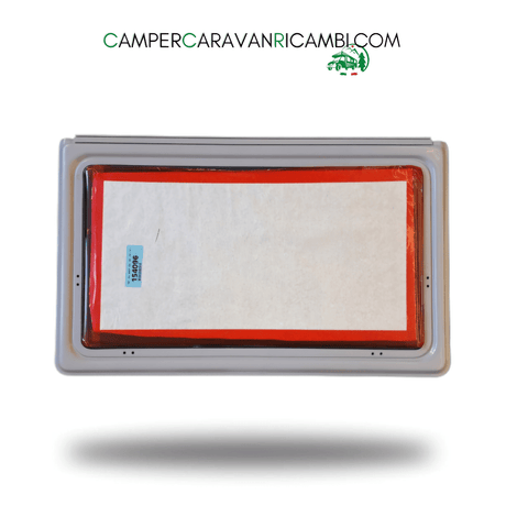 FINESTRA IN PLEXIGLASS CON BORDO GRIGIO CHIARO PER CAMPER/CARAVAN HOBBY FINE ANNI '90 (2412110096) - campercaravanricambi.com