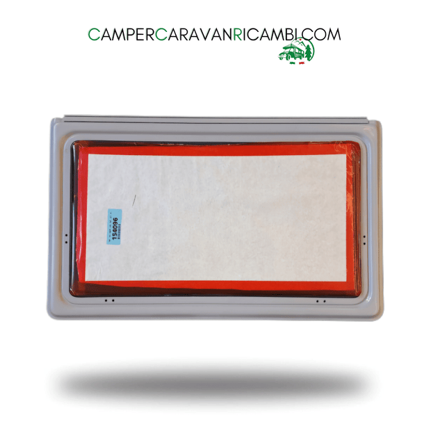 FINESTRA IN PLEXIGLASS CON BORDO GRIGIO CHIARO PER CAMPER/CARAVAN HOBBY FINE ANNI '90 (2412110096) - campercaravanricambi.com