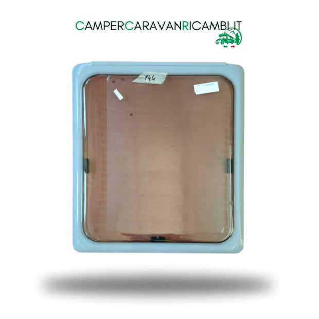 FINESTRA IN PLEXIGLASS CON BORDO GRIGIO MARCA PLASTOFORM PER CARAVAN ADRIA PRIMI ANNI 2000 (FAD520X6005) - campercaravanricambi.com