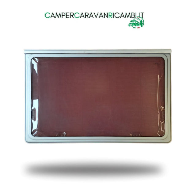 FINESTRA IN PLEXIGLASS CON BORDO GRIGIO MARCA ROXITE PER CARAVAN FENDT ANNI '90 (B000125004) - campercaravanricambi.com