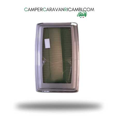 FINESTRA IN PLEXIGLASS CON BORDO GRIGIO PER CAMPER HOBBY DAL 2007 AL 2008 (2413610007) - campercaravanricambi.com