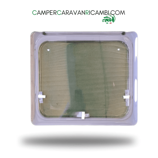 FINESTRA IN PLEXIGLASS CON BORDO GRIGIO PER CAMPER/CARAVAN ADRIA PRIMI ANNI 2000 - campercaravanricambi.com