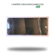 FINESTRA IN PLEXIGLASS CON BORDO GRIGIO PER CARAVAN FENDT FINE ANNI '90 - campercaravanricambi.com
